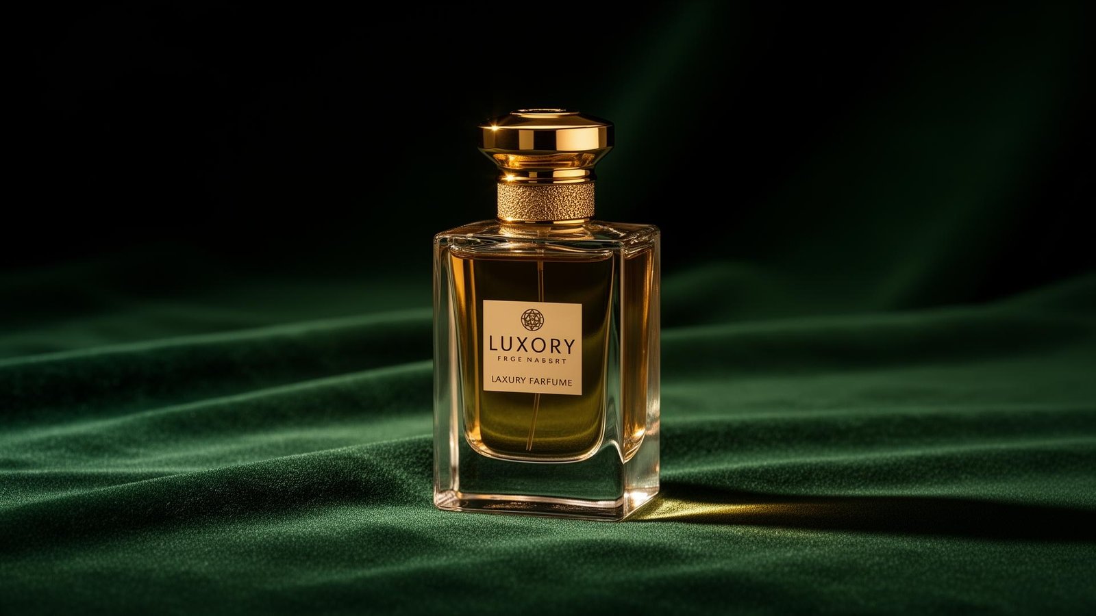 Luxury perfume on velvet
